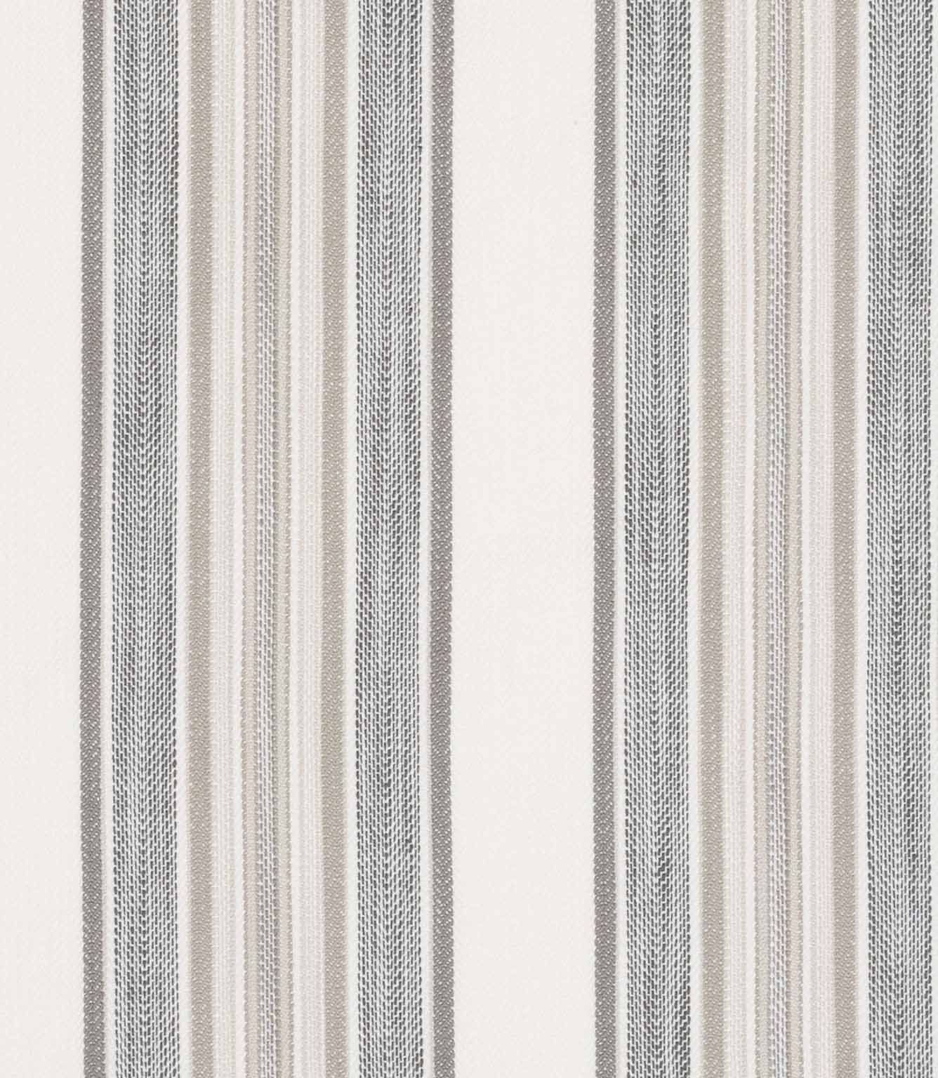 Lightweight sheer fabric with layered vertical stripes in brown and white, creating a semi-transparent effect.
