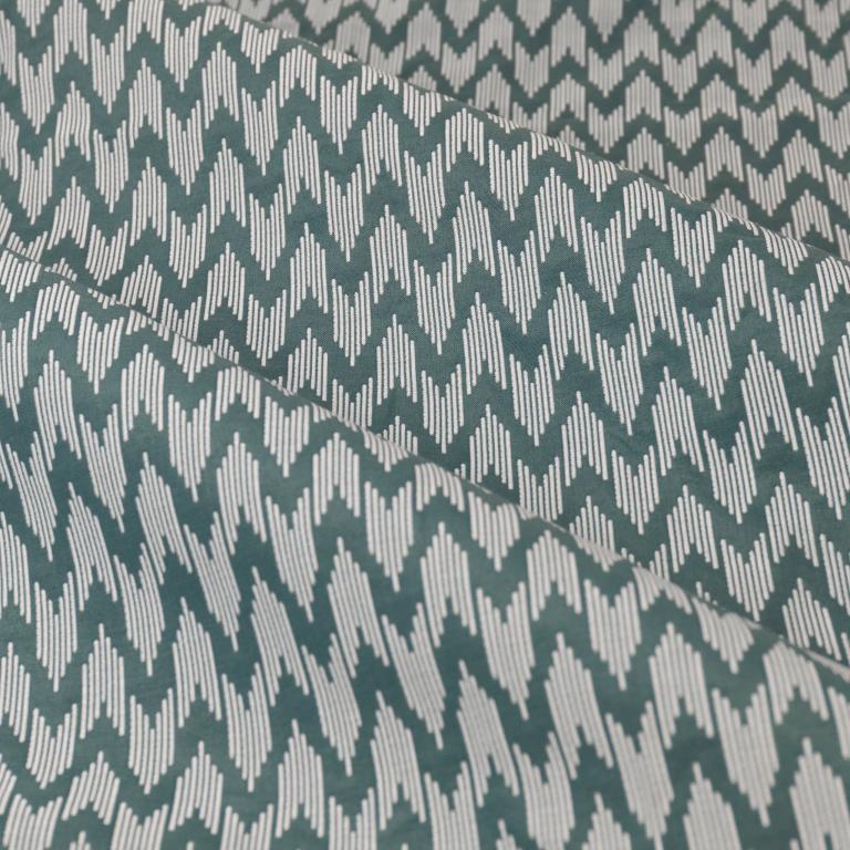 Hutton Blue Pencil Pleat Curtains - Just Fabrics