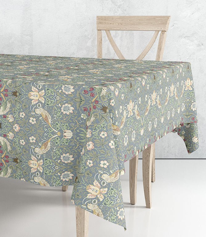 Strawberry Thief Blue Circular - Just Fabrics