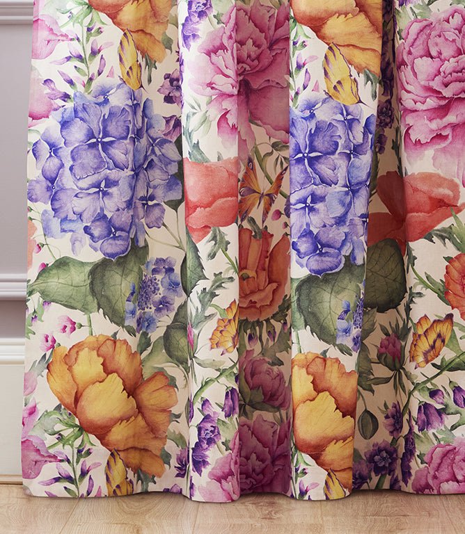 Idalia Fuchsia Pencil Pleat Curtains - Just Fabrics