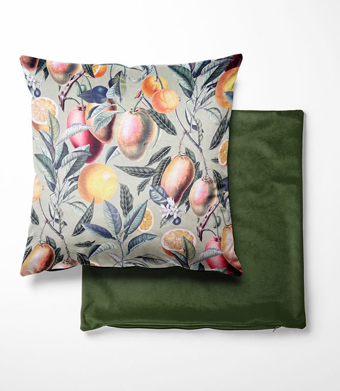 Citrus Velvet Cushion - Just Fabrics