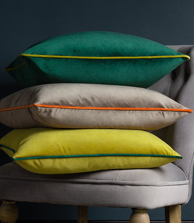 Meridian Emerald / Moss Velvet Cushion - Just Fabrics