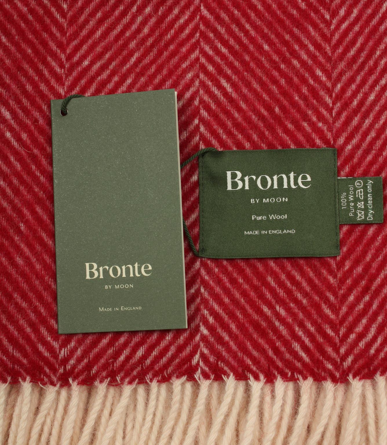 Herringbone Raspberry Red Throw