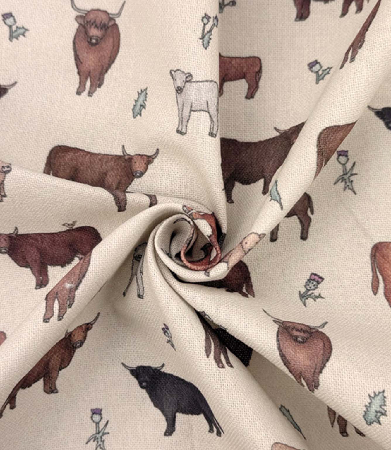 Meadow Moo Fabric / Linen
