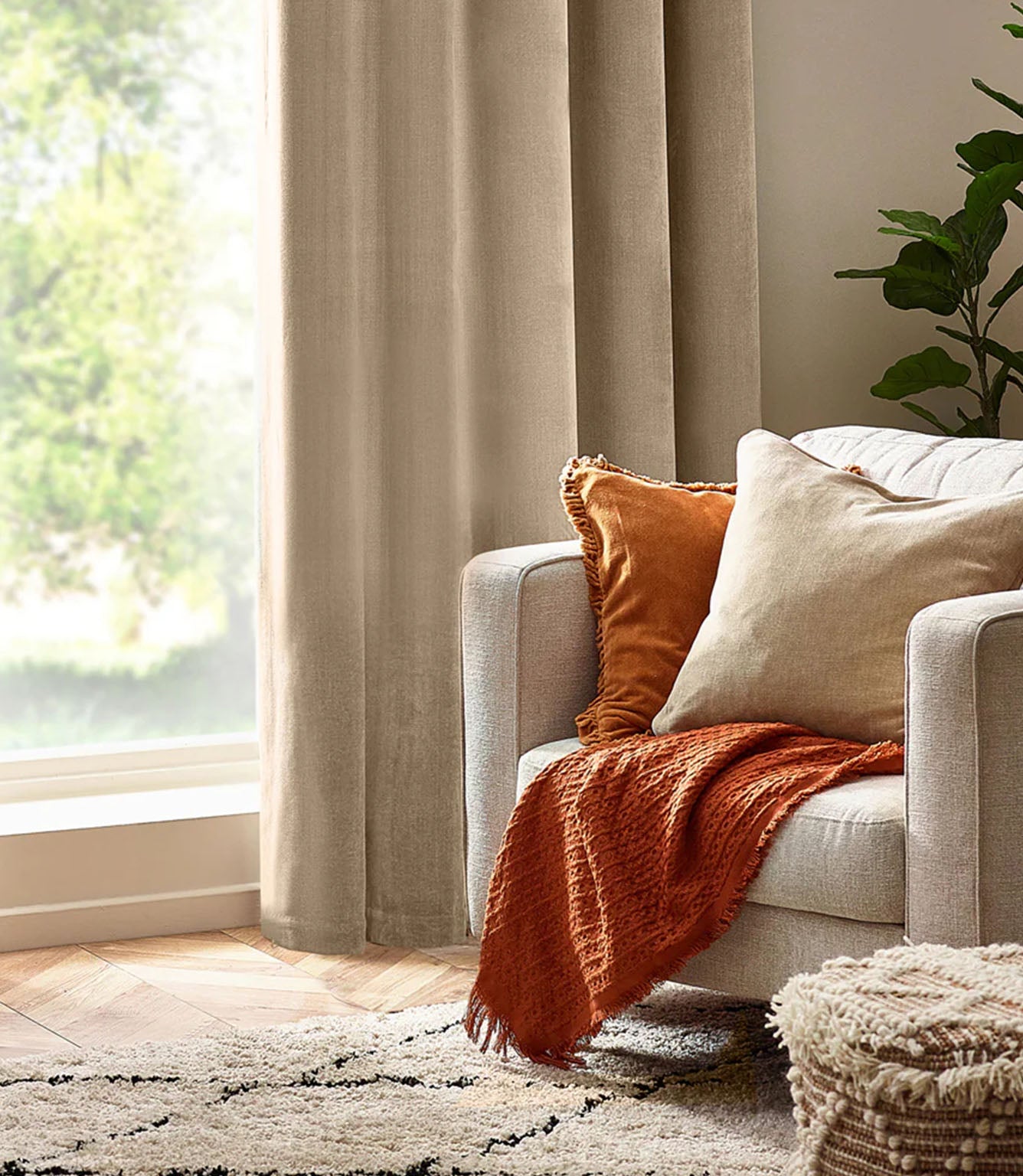Heavy Chenille Fabric / Natural