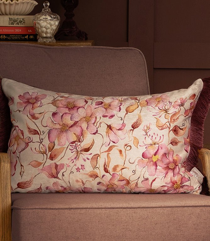 Cushion Covers - Daphne Ruche Fringe Primrose Cushion Cover