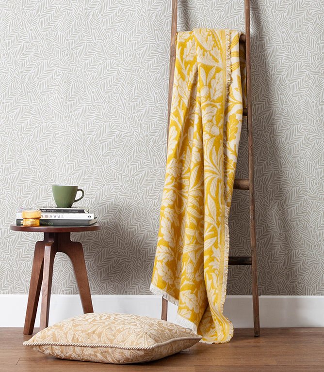 Throws & Wool Throws - Acorn Tonal Jacquard Gold