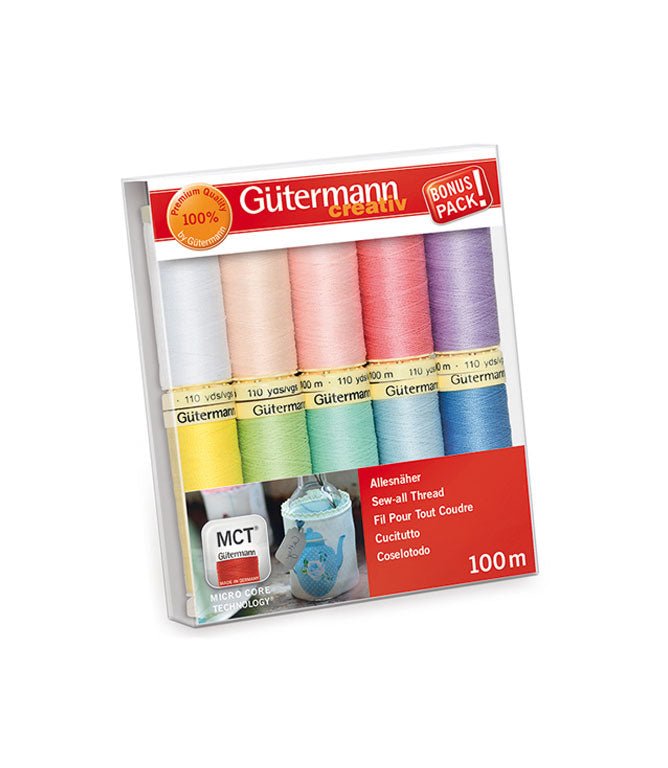 Thread Set: Sew - All 10 x 100m Pastels - Just Fabrics