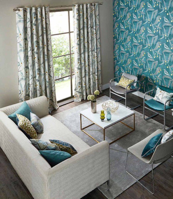 Entity Fabric / Emerald / Ochre - Just Fabrics