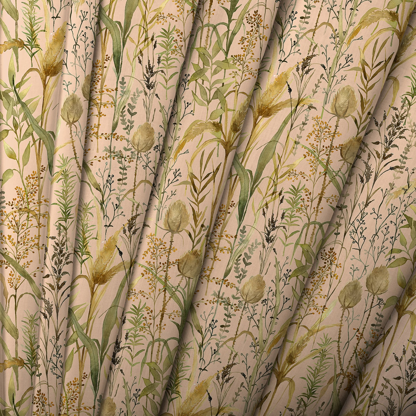 Lydiard Fabric / Apricot - Just Fabrics