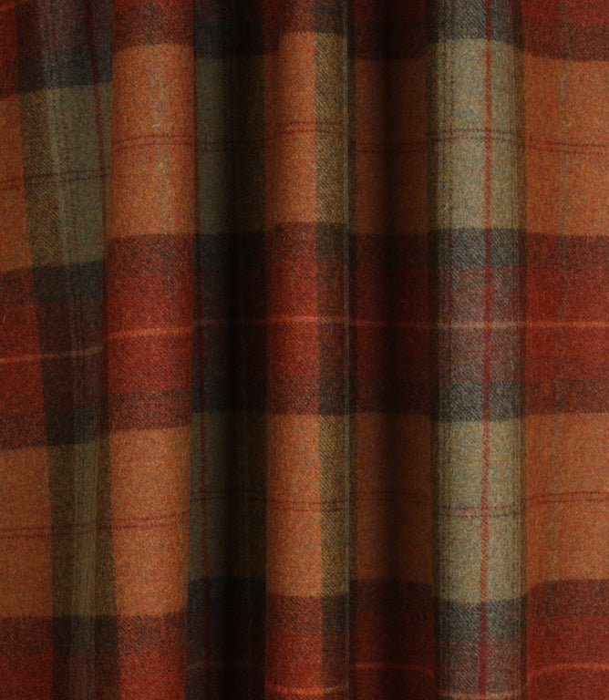 Skye Wool Fabric / Burnt Orange - Just Fabrics