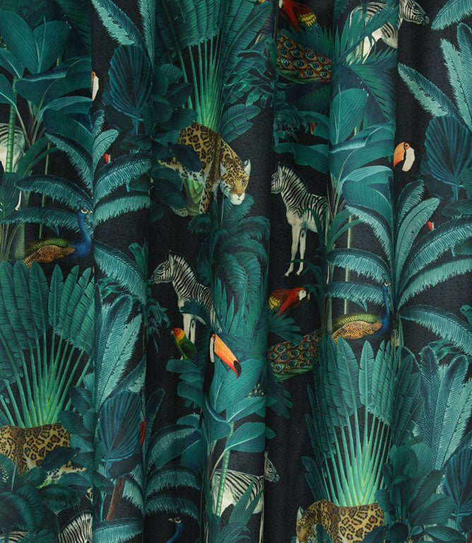 Congo Velvet Fabric / Teal - Just Fabrics