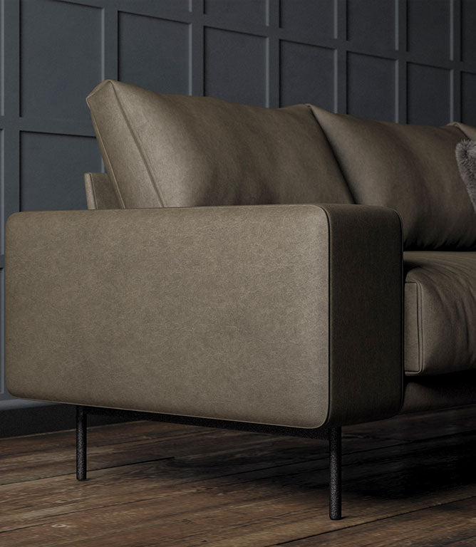 Albury Faux Leather FR Fabric / Aniline - Just Fabrics