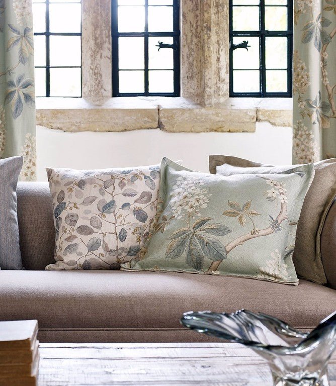 Chestnut Tree Fabric / Grey Blue / Sage - Just Fabrics