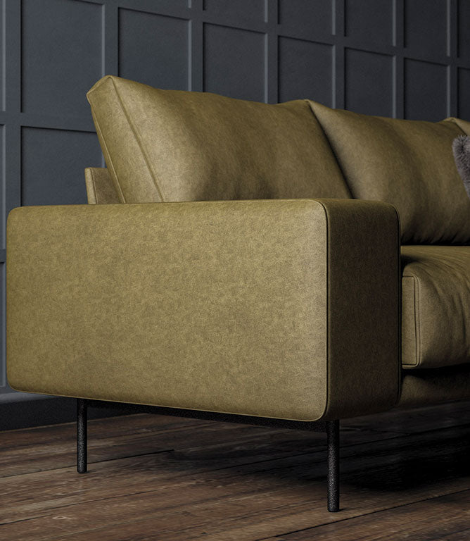 Albury Faux Leather FR Fabric / Racing - Just Fabrics