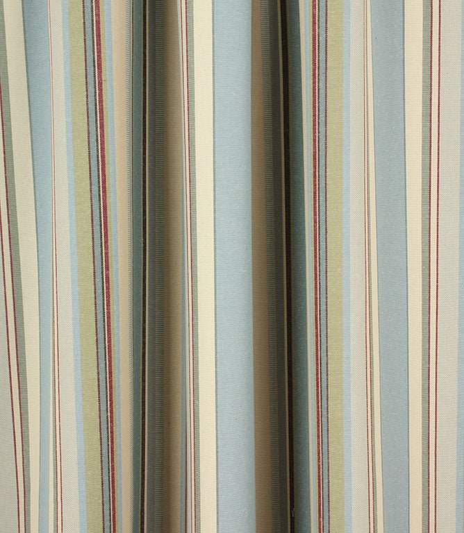 Falmouth Stripe Fabric / Sage - Just Fabrics