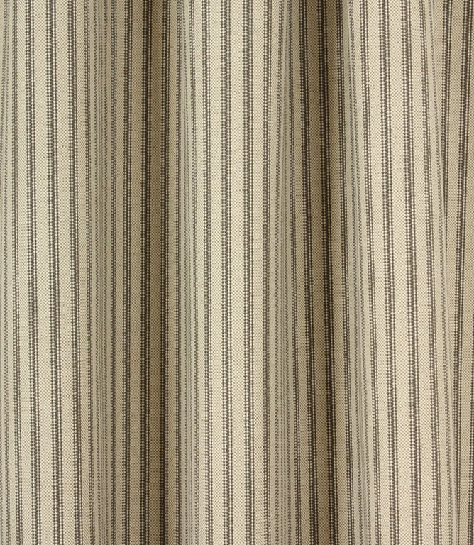 JF Linen Ticking Fabric / Grey - Just Fabrics