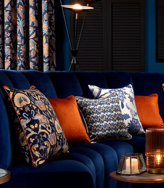 Malini FR Fabric / Sapphire - Just Fabrics