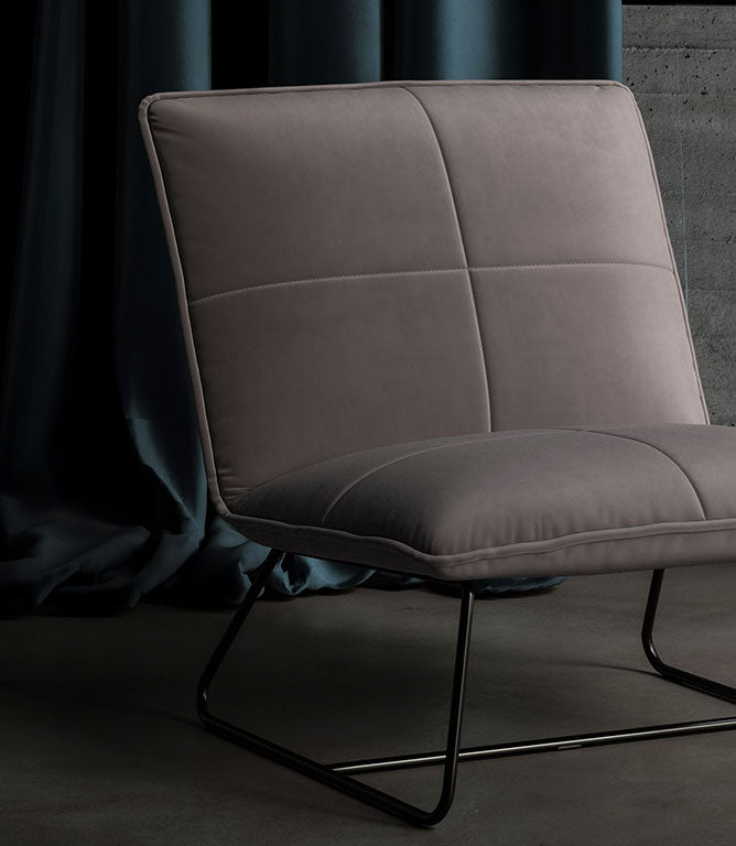 Cotswold Velvet FR Fabric / Asphalt - Just Fabrics