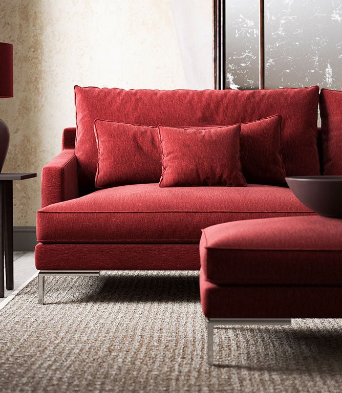 Ripley Chenille FR Fabric / Madder - Just Fabrics