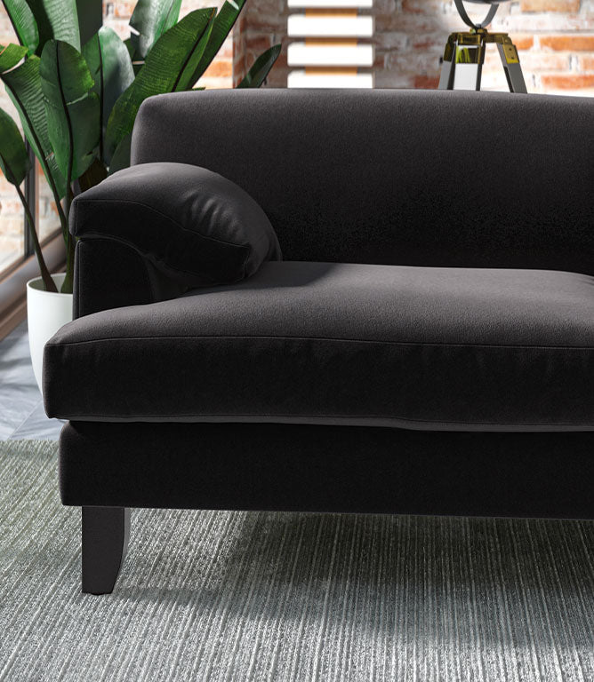 Harrow Chenille FR Fabric / Slate - Just Fabrics