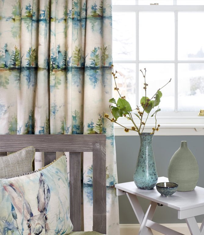 Wilderness Fabric / Topaz Linen - Just Fabrics