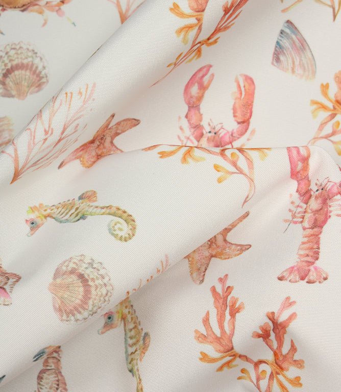 Oceanic Treasures Outdoor Fabric / Coral - Just Fabrics