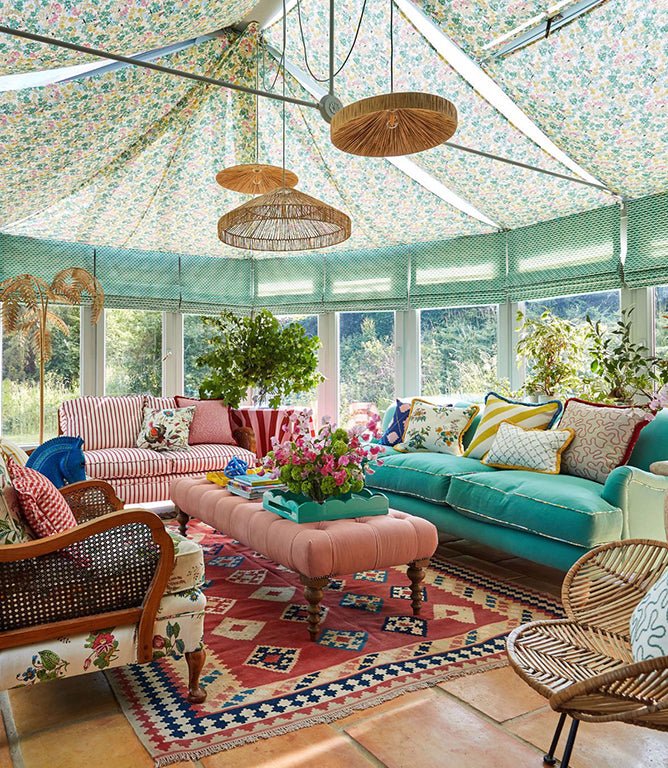 Ribbon Stripe Fabric / Spinel - Just Fabrics