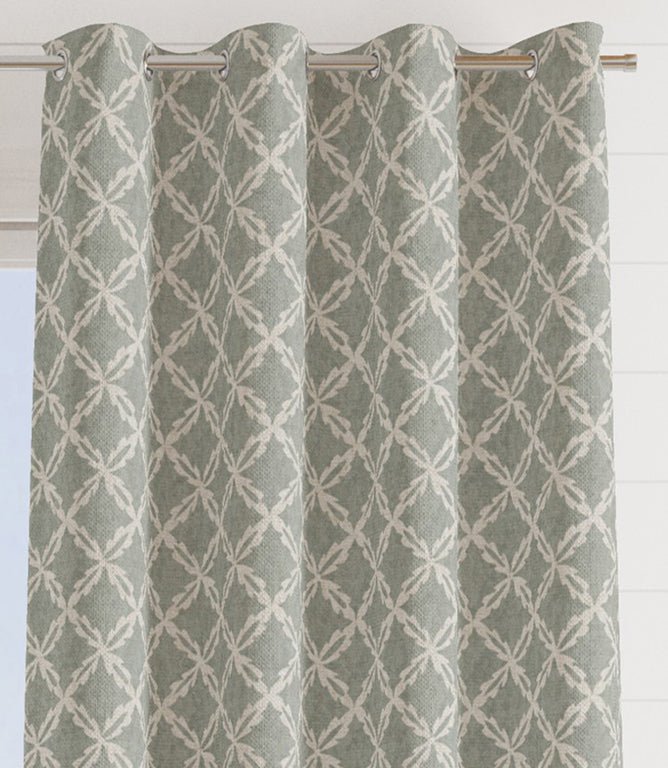 Hedgerow Tile Fabric / Duck Egg - Just Fabrics