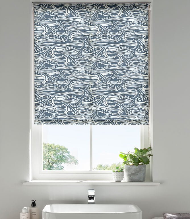 Surf Fabric / Navy - Just Fabrics