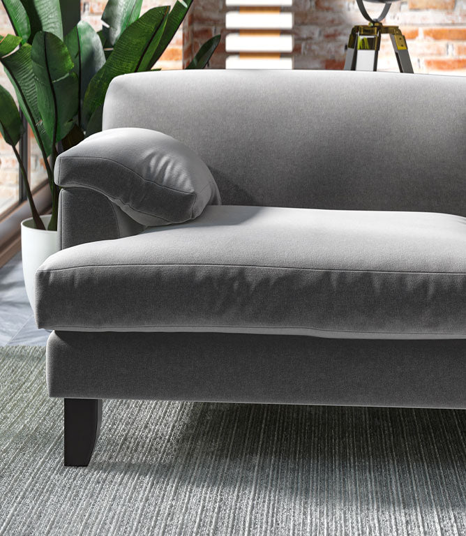 Harrow Chenille FR Fabric / Grey - Just Fabrics