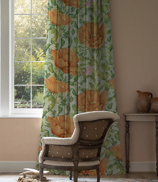 Valeria Clearance Fabric / Tangerine - Just Fabrics