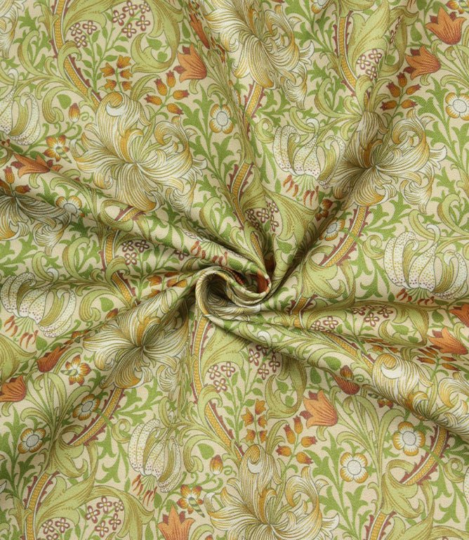 Golden Lily Outdoor Fabric / Willow - Just Fabrics