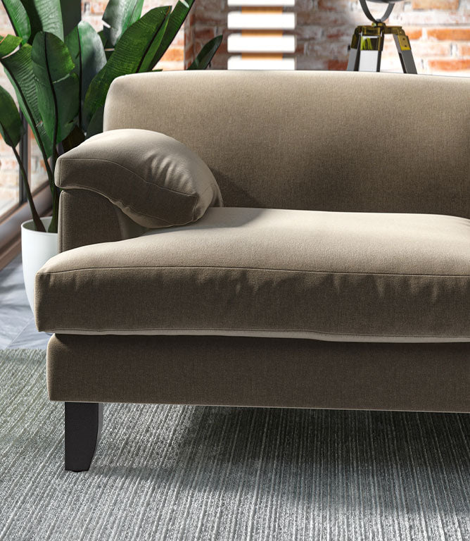 Harrow Chenille FR Fabric / Latte - Just Fabrics