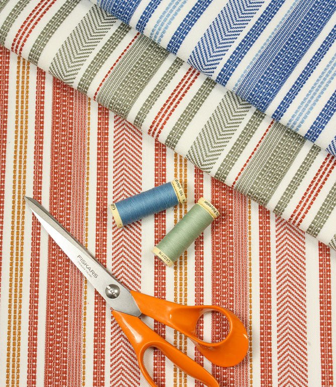Iona Stripe Outdoor Fabric / Pacific - Just Fabrics