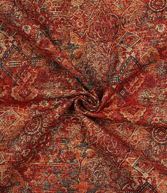 Keshan Tapestry Fabric / Red - Just Fabrics