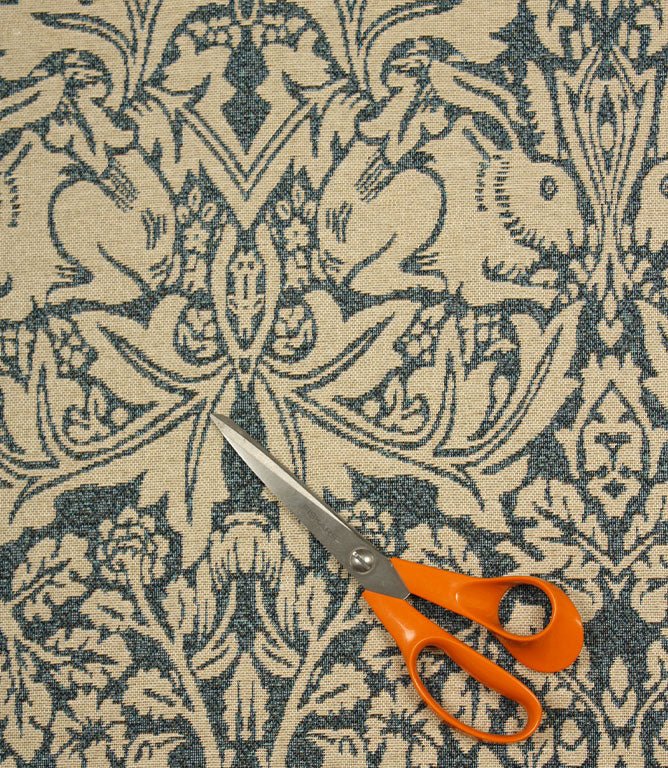 Brer Rabbit Tapestry Fabric / Blue - Just Fabrics