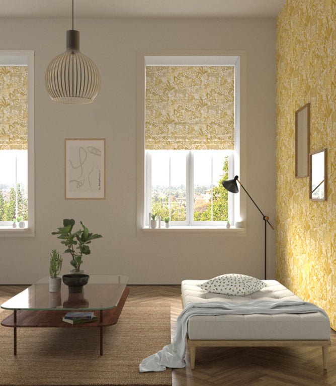 Rumble In The Jungle Fabric / Pebble / Chai - Just Fabrics