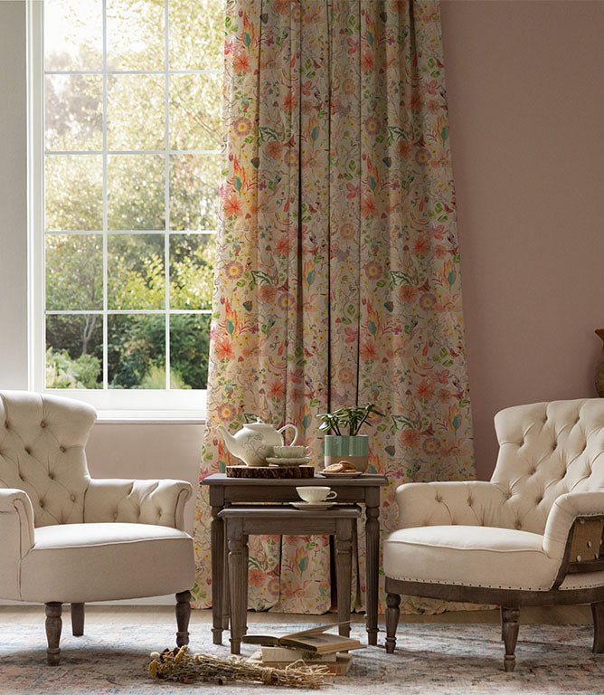Primrose Fabric / Apricot - Just Fabrics