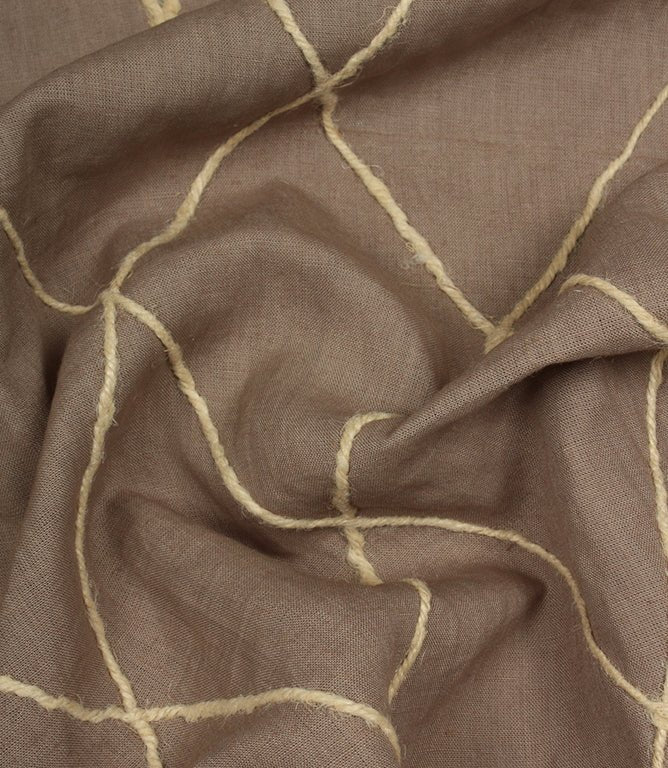 Wicker & Weave Fabric / Stone / Natural - Just Fabrics