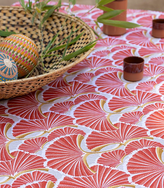 Hosta Outdoor Fabric / Terracotta - Just Fabrics