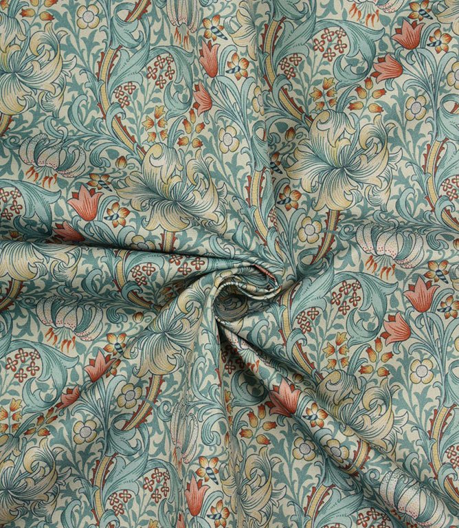 Golden Lily Outdoor Fabric / Cornflower - Just Fabrics