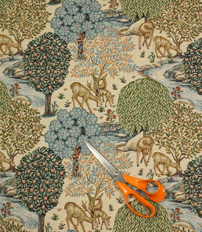 The Brook Tapestry Fabric / Natural - Just Fabrics