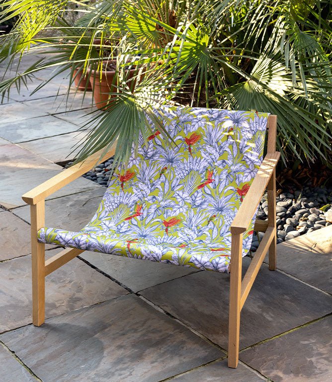 Macaw Outdoor Fabric / Anis - Just Fabrics