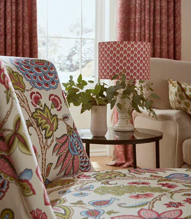 Tree of Life Fabric / Carmine - Just Fabrics