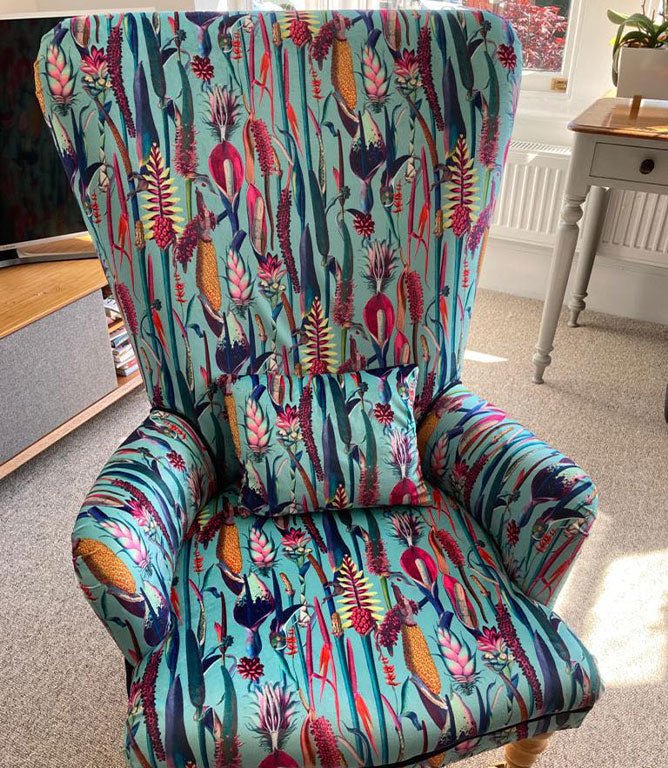 Exotic Velvet Fabric / Duck Egg - Just Fabrics