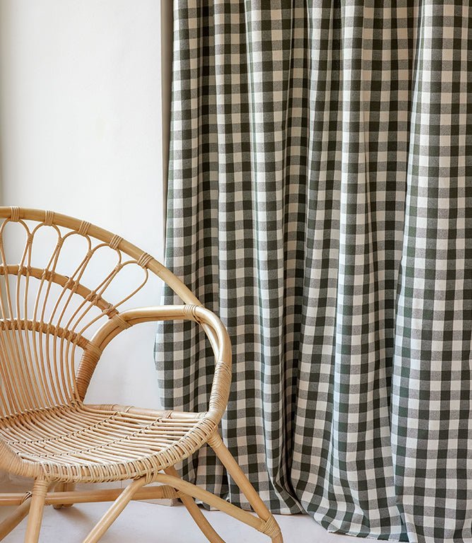 Aldsworth Check Fabric / Noir - Just Fabrics