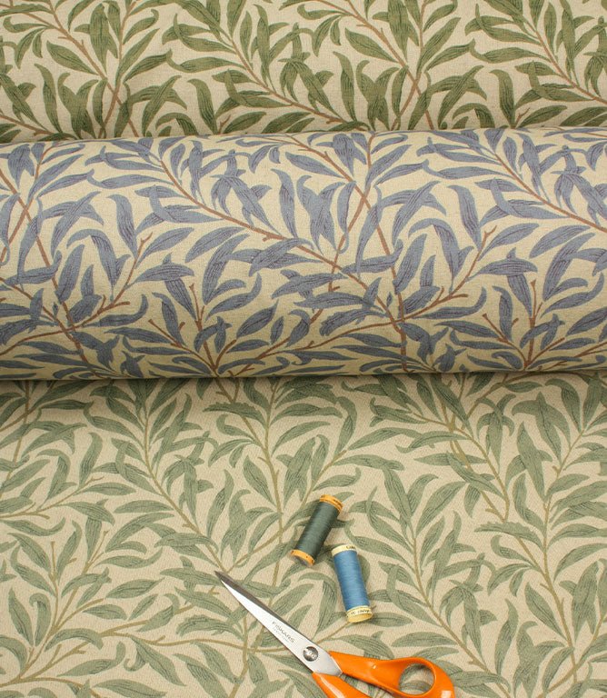 Boughs Wide Fabric / Green - Just Fabrics