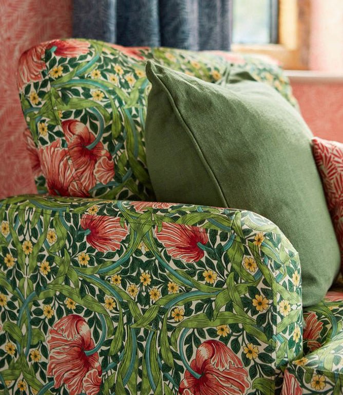 Pimpernel Fabric / Sap Green / Strawberry - Just Fabrics