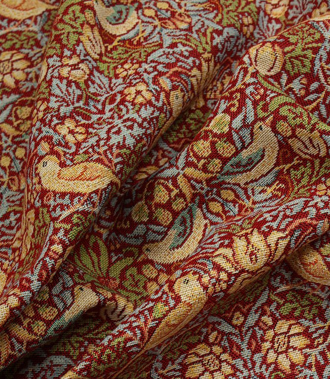 Strawberry Thief Tapestry Mini Fabric / Wine - Just Fabrics